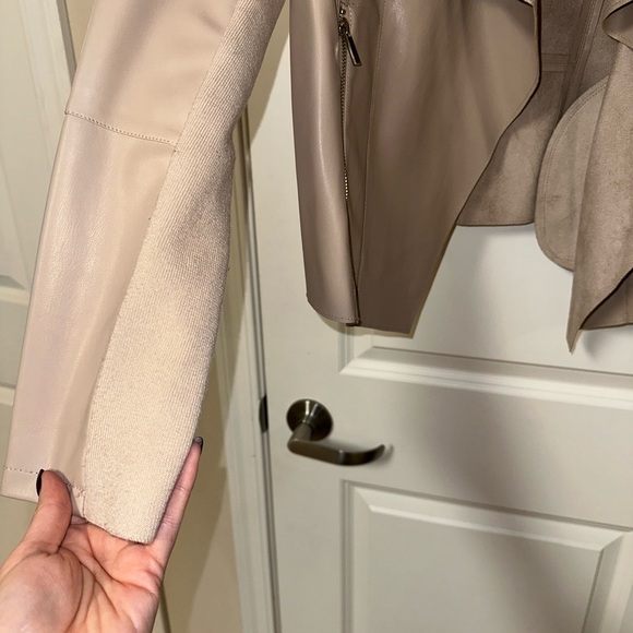 Bagatelle Beige Faux Leather Jacket - Picture 6 of 7